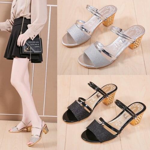 New Summer Women Elegant Sandals Heels Fashion Diamond Luxury Shoes Chaussure Femme Casual Girls Wedges Platform 6CM Zapatos