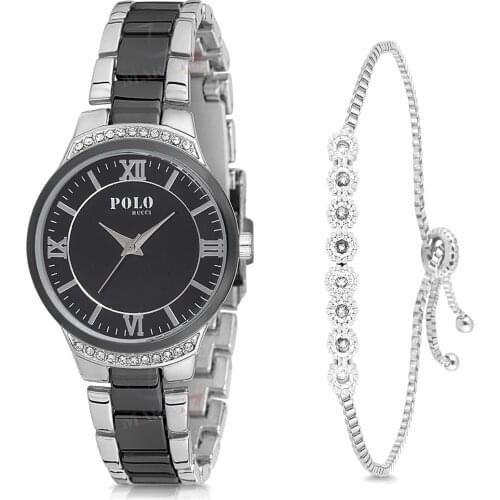POLO Rucci Women Wrist watch And Bracelet Gift pl-1262B6