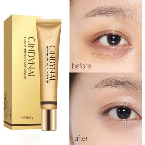 3Colors Waterproof Liquid Foundation Small Gold Tube Concealer Cream Cover Acne Scars Moisturizing Full Makeup Base Comestics