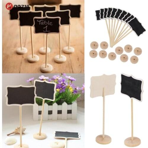 1pc Mini Small Wooden Chalk Blackboard Wedding Kitchen Restaurant Signs Chalkboard Writing Notice Message Paint Wood Board