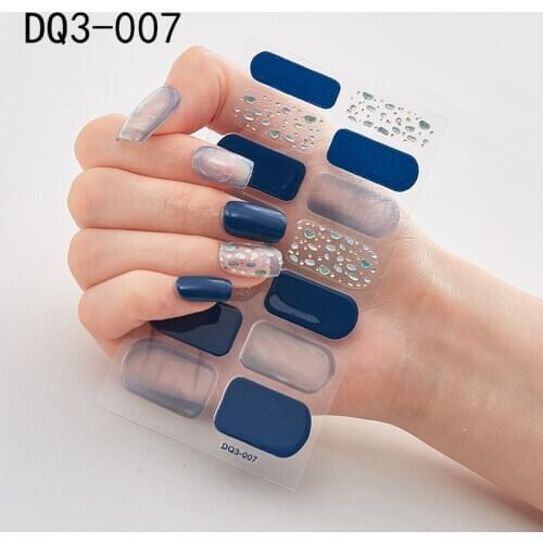 1pc New Design Full Wraps Glitter Nail Art Sticker Decals Multicolor Adhesive Nail Stickers Vinlys DIY Salon Manicure Drop Ship