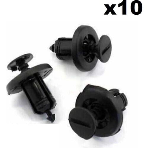 10x Plastic Front Bumper & Grille Clips for the Nissan Qashqai