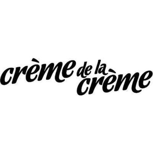 15*3.8CM CREME DE LA CREME Fashion Hot Car Styling Body Accessories Vinyl Car Decal Stickers Black/Silver C9-0217