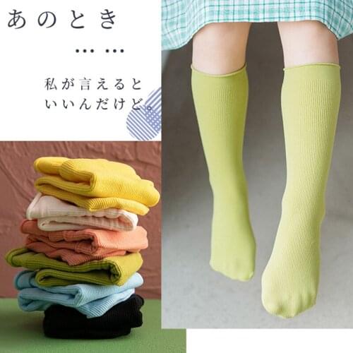 2021 Baby Autumn Winter Tights Baby Toddler Kid Girl Ribbed Stockings Cotton NylonWarm Solid Candy Color Tight 1-8Years