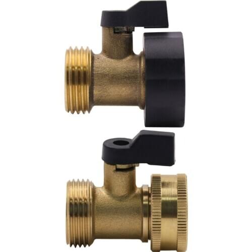 3/4'' Inch Garden Hose 1 Way Shut Off Valves Water Pipe Faucet Connector Tool American / European Thread