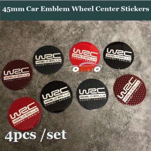 4pcs/set 45mm Car Wheel Sticker For Auto Car Wheel Center logo Emblem Wheels 3D decal label