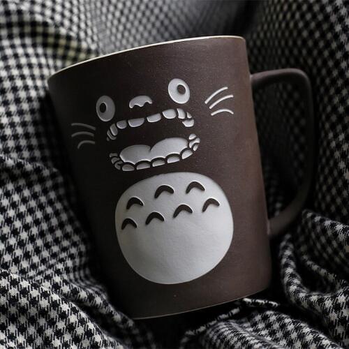 520ml Creative cartoon cat mug large capacity matte ceramic water bottle personalized office coffee mug free shipping