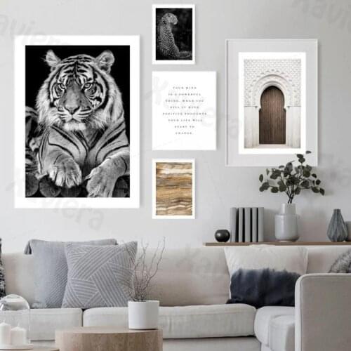Abstract Landscape Animal Decor Poster Canvas Painting Wall Art HD Print Tiger Leopard Modern Home Decoration Wall Picture Mural