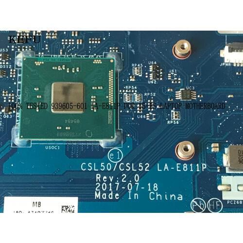 KEFU STOCK TESTED CSL50 / CSL52 LA-E811P for HP 15-BS LAPTOP MOTHERBOARD WITH ONBOARD PROCESSROR