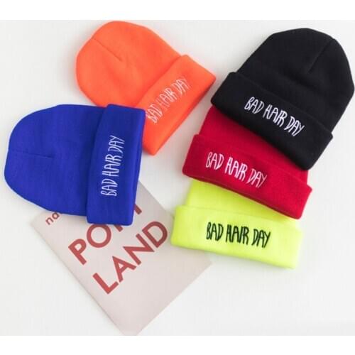 Baby Hat For Girls Boys Accessories Childrens cap Solid Knitted Cotton Hats Autumn Winter Warm Hip Hop