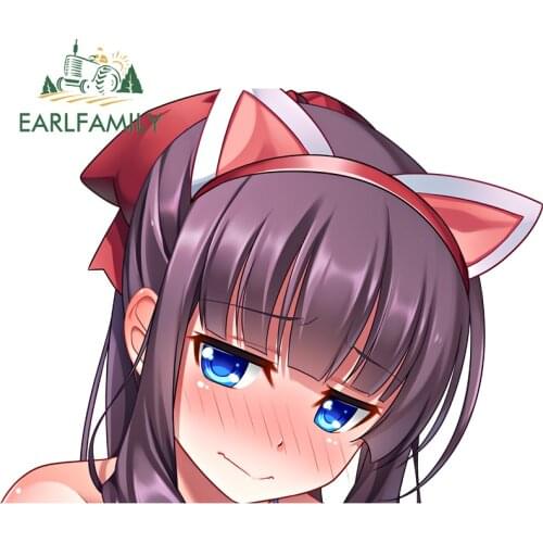 EARLFAMILY 13cm x 9.9cm for Takimoto Hifumi NEW GAME Motorcycle Refrigerator Anime Car Stickers Waterproof Windshield RV Decal