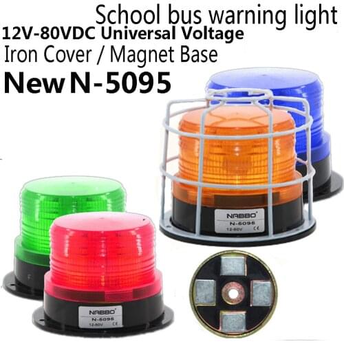 New Warning Light N-5095 12V-80V Universal Indicator Light LED Lamp Flash Beacon Strobe Emergency Lamp Rolling Car Truck Signal