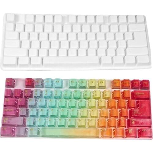 Resin Mold DIY Mechanical Keyboard Silicone Epoxy Casting Mold for DIY Ice Cube Fondant Chocolate Jelly Candy Baking Resin Craft