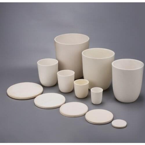 1piece Lab 5/10/20/25/30/50/100/150/200ml/300ml Corundum crucible 99% alumina Ash crucible with cover For scientific research