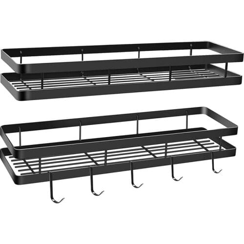 Hot Sale Farmhouse Spice Rack Organizer for Wall Mount - 2 Pack Drill-Free Spice Shelf Storage Organizer,Great for Kitchen Pantr