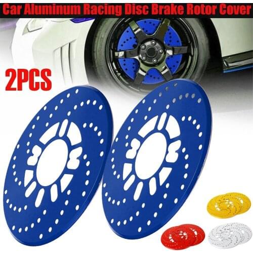 2pcs Disc Brake Rotor Cover for 14" Drum Brake Decorative Aluminum Brake Cover Dust-proof for Auto Rear Wheel