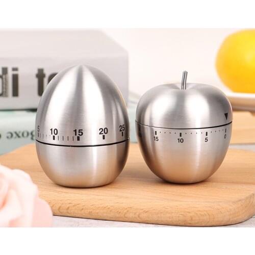 Kitchen timer stainless steel cooking eggs 60 minutes mechanical alarm clock