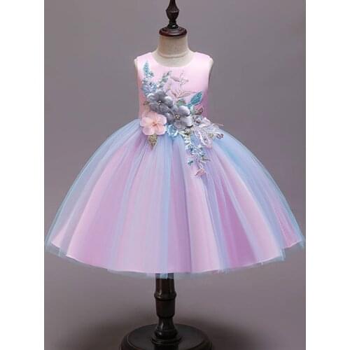 Girls Dress Spring Dress 2021 New Foreign Style Children Spring And Summer Little Girl Princess Dress Pengpeng Gauze Dress