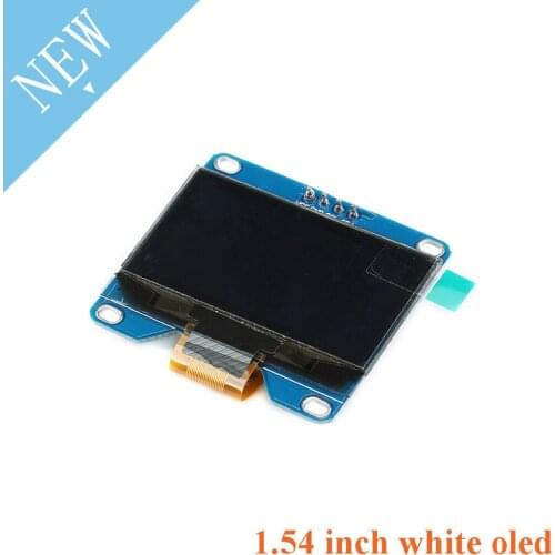 1.54 Inch White OLED Display Module 128x64 IIC I2C Interface OLED Screen Board SPD0301 Drive IC 3.3-5V 4P