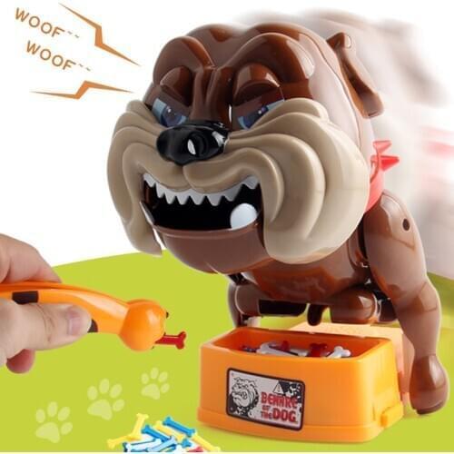 Creative Novelty Barking Dog Toys Table Card Games Funny Scaring Friends Shock Prank Gift Tricky Biting Fingers For Family Party