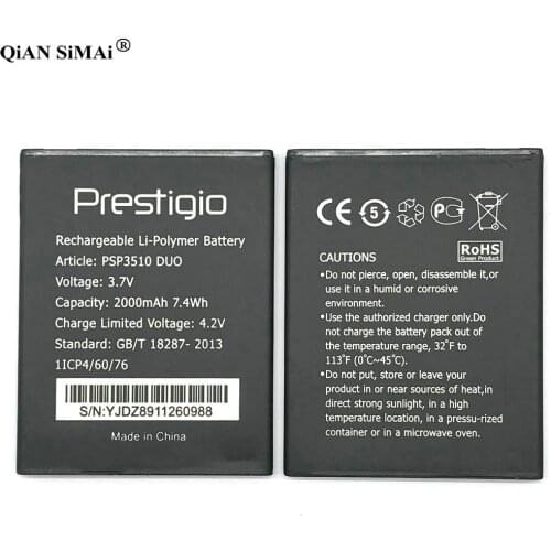 New High Quality PSP3510 DUO 2000mAh battery For Prestigio Wise G3 phone