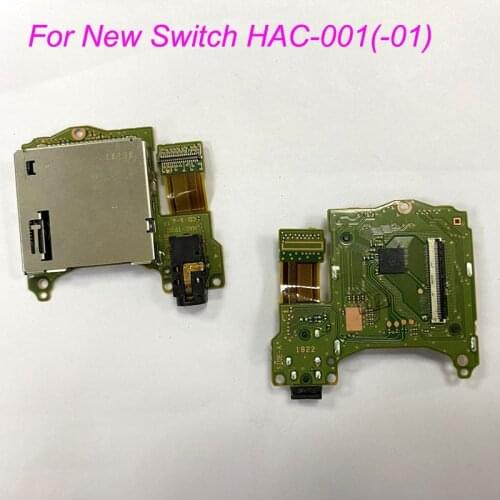 Original Replacement Game Card Slot Socket Reader Board with Headphone Headset Jack Port for Nintend Switch New Console