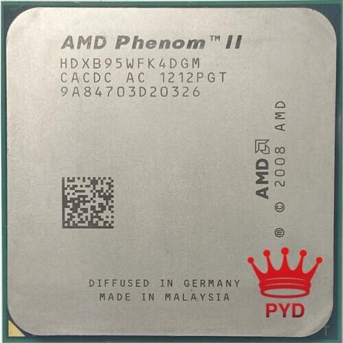 AMD Phenom II X4 B95 CPU/HDXB95WFK4DGM/HDXB95WFK4DGI 938Pin/3.0GHz/6MB L3/95W Socket AM3,Amount to 945