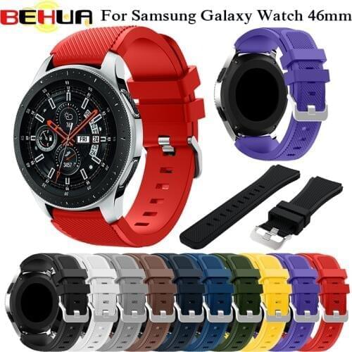 Silicone Watch Band Strap For Samsung galaxy watch 46mm Sport Replacement Bracelet Watchband 22mm For Gear S3 Frontier/Classic