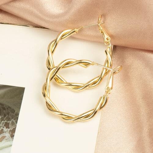 New Fashion Stainless Steel Earrings Hoop Earrings for Women Jewelry Bohemian Jewelry Punk Hip Hop Metal Earrings 2021 Trend