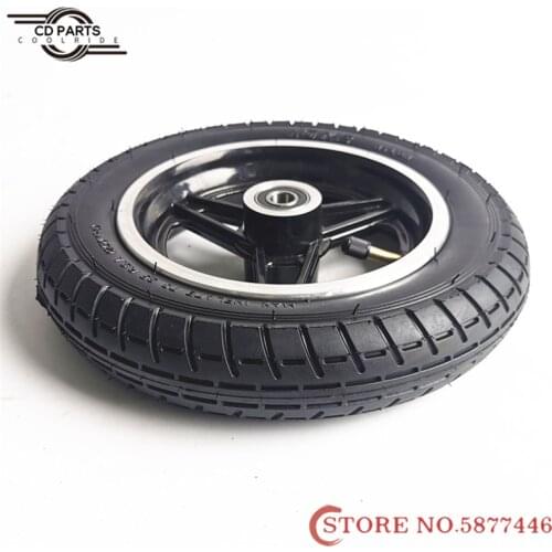 10 Inch Electric Scooter Tire 10x2 Inflation Wheel Tyre with Inner Tube 10x2 (54-152) Pneumatic Tyre 45° Curved Inner Tube