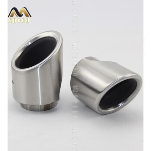 76mm Universal Car Rear Round Exhaust Pipe Tail Muffler Tip Chrome Stainless Steel Automobile Muffler Tip Replacement For Auto