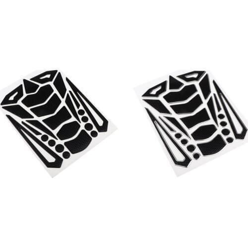 High Quality PVC Glue Side Tank Pad Knee Grip Protectors Gas Tank Stickers For Motorcross, Silver/Black