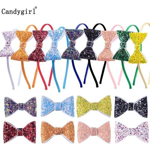 Glitter Hair bands Hair Clip for Girls Bow Party Sequin Headband Hairpin Set Children Novelty Hair Accessories