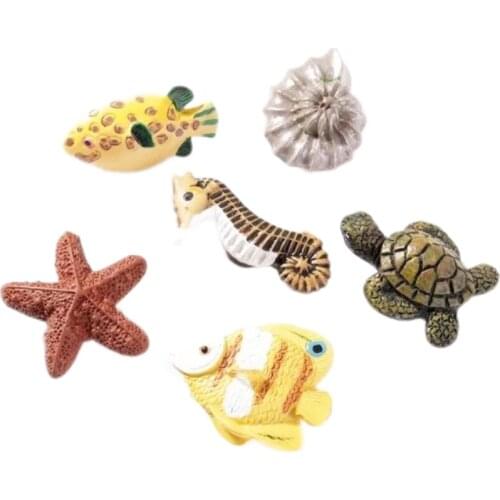 1PCS Cartoon Resin Marine Series Handles and Knobs Children Room Drawer handle Door Pulls Furniture Hardware