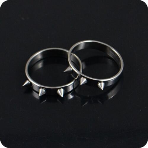 18x Rivet Stainless Steel Rings Rock metal hip hop punk Mens Women Fashion Jewelry