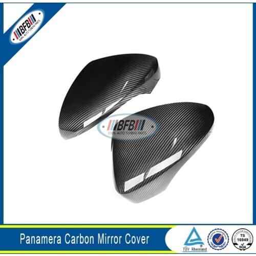 Dry Carbon Stick-on Rearview Side Mirror Cover For Panamera 2017 up