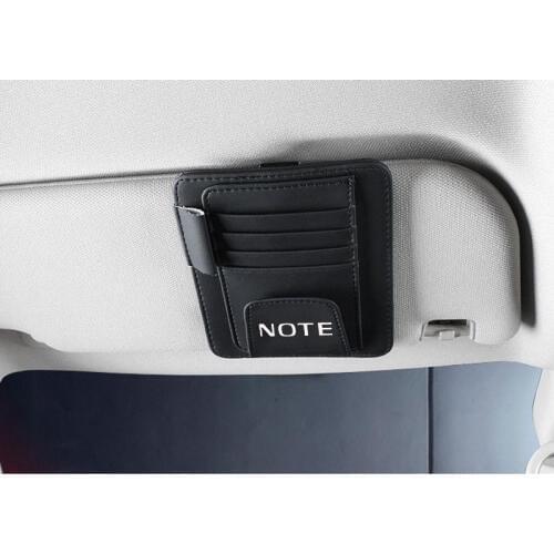 For Nissan Note Pu Leather Visor Card Storage Sun Visor Organizer Auto Accessories