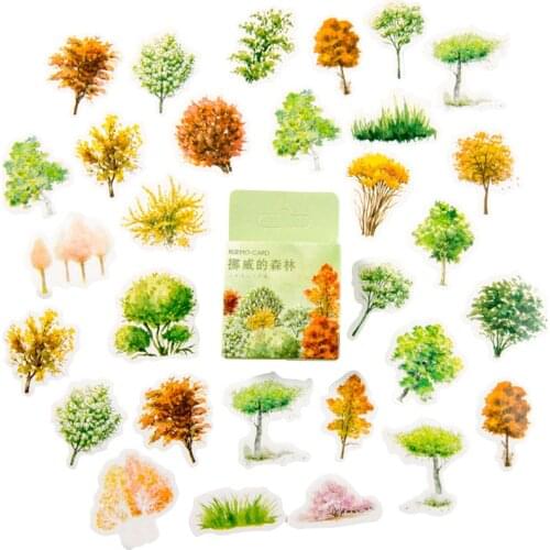 46pcs/pack The Forest In Norway Hand Painted Stionery Decorative Sticker Product Album Account Decoration Stickers Scrapbooking