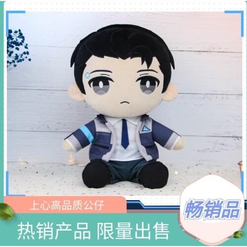 Game Detroit Become Human RK800 Connor FIgure Plush Toy Anime Hank & Connor Figures Stuffed Pillow Doll Cosplay Prop Gift Toys