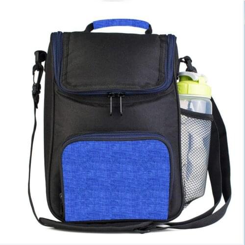 Insulated Dual Compartment Lunch Bag for Men Women Cooler Bag with Shoulder Strap Leakproof Large Lunch Box Tote for Work