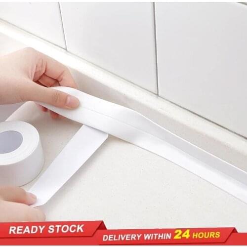 2021 New Bathroom Kitchen Shower Sink Bathtub Seal Tape Caulk Strip Self Adhesive Waterproof Wall Sticker Sink Edge Tape