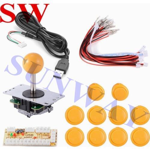 DIY Kit Zero Delay Arcade Kit USB Encoder To PC Arcade High Quality Joystick 24/30mm Push Buttons For Arcade Vending Machine