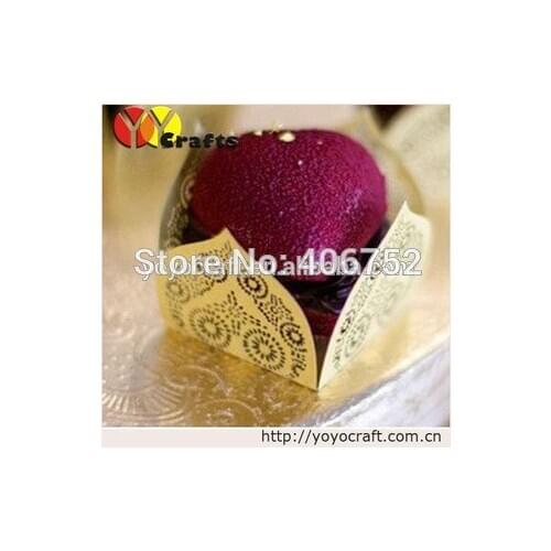 Laser cut packaging chocolate candy box, unique small gifts for wedding guests