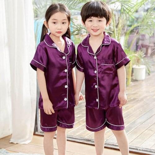 Summer Solid Sets for Babies Pyjamas Sets for Kids Toddler Suits Baby Clothing Sets Children Pajama Clothing for Boys
