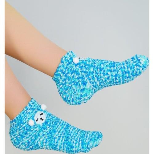 Pompom Socks Blue-48900.1114