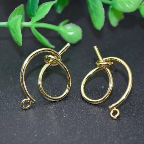 New Arrival DIY Earring Making Findings Spiral Shape Stud Earrings For Women 20pairs/lot