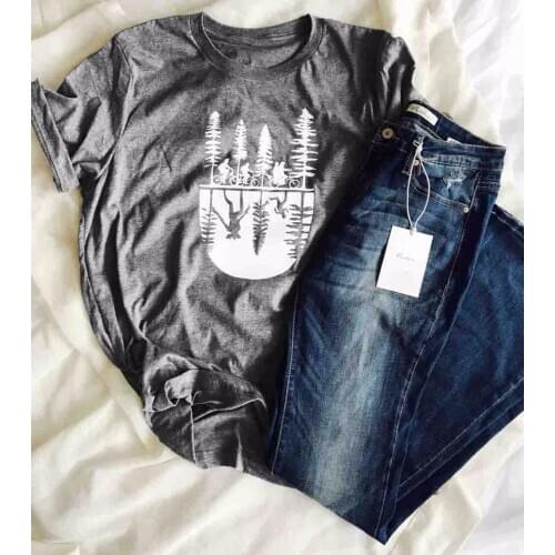 New arrival Mountain graphic cute unisex funny grunge aesthetic hot street style travel goth party goth t shirt tees top- K180