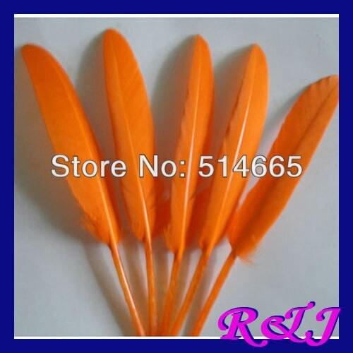 Wholesale geese feather 500pcs/lot Orange dyed goose Feather For Party Performance approx 4-6 inches 10-15cm