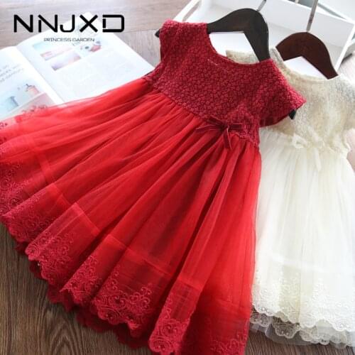 Girls Dresses 2020 Fashion Girl Dress Lace Floral Design Baby Girls Dress Kids Dresses For Girls Casual Wear Children Clothing
