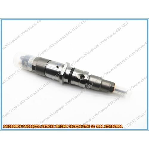 Genuine Common Rail Injector 0445120059, 0445120231 for 4945969, 3976372, 5263262 6754-11-3011, 6754113011